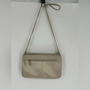 Vintage Cabin Creek Vinyl Gold Purse Handbag Crossbody Shoulder Bag Y6